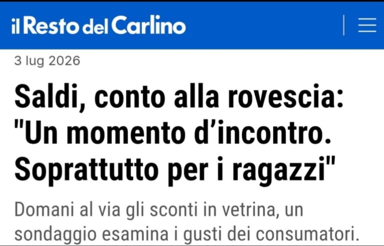 SONDAGGIO “DALLA PARTE DEL CONSUMATORE” SALDI ESTIVI 2026: ECCO COSA E’ EMERSO
